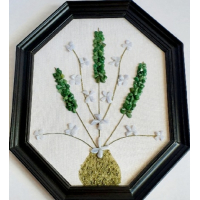 Wandversiering met halfedelstenen en/of edelstenen